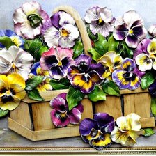 Схема вышивки «незабудки»