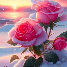 Схема вышивки «Снег»