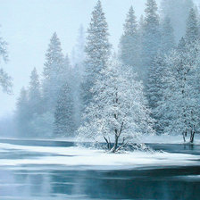 Схема вышивки «ЗИМА, ПЕЙЗАЖ»