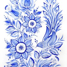 Схема вышивки «Гжель»