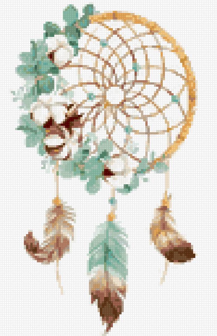 Ловец снов с хлопкои - предпросмотр