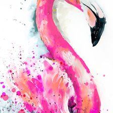 Схема вышивки «Фламинго»