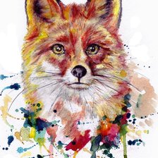 Схема вышивки «Лисица»