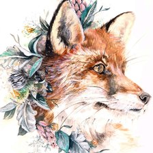 Схема вышивки «Лисица»