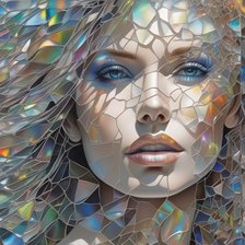 Схема вышивки «Стеклянная леди»