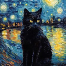 Схема вышивки «catvangogh»