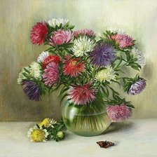 Схема вышивки «астры»