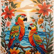 Схема вышивки «птицы»