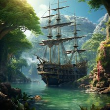 Схема вышивки «корабль»