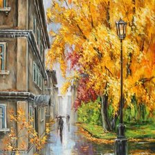 Схема вышивки «Осень в городе»