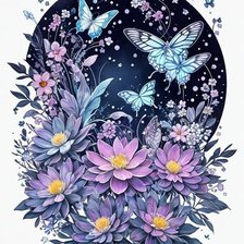 Схема вышивки «цветы»