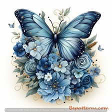 Схема вышивки «бабочка»