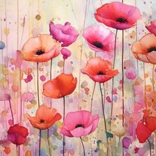 Схема вышивки «Маки)»