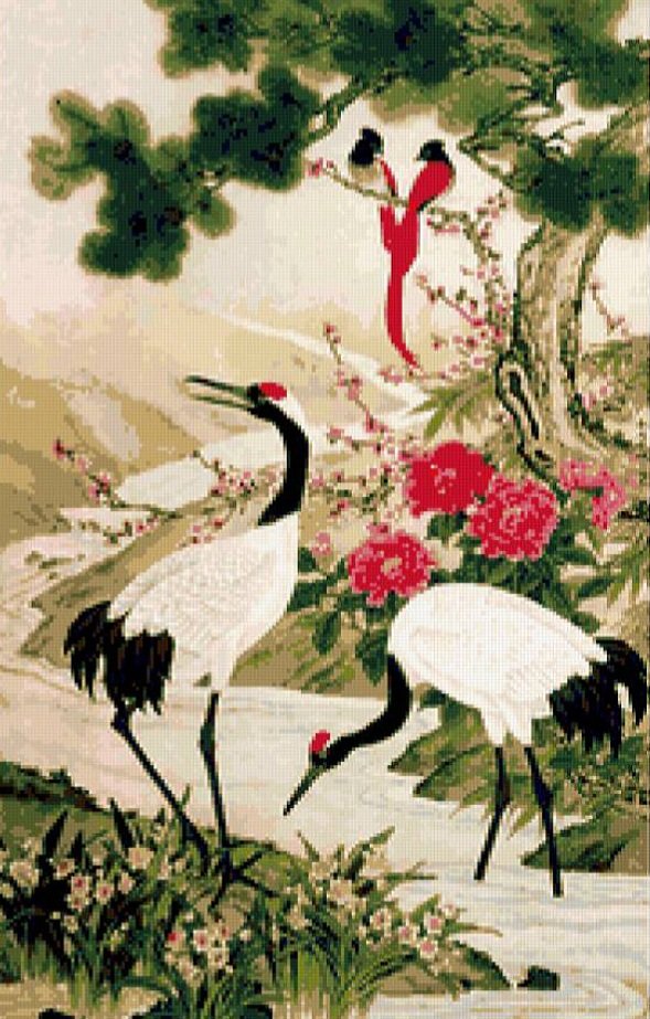 Журавли  у сосны - журавли у сосны - оригинал