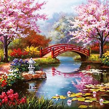 Схема вышивки «Сакура»