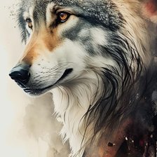 Схема вышивки «Волк»