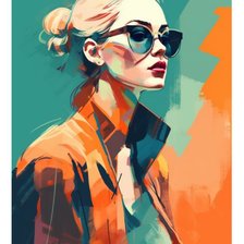 Схема вышивки «Девушка»