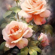 Схема вышивки «Лишь розы нежный лепесток...»