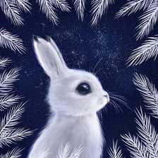 Схема вышивки «зайка»