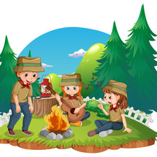 Схема вышивки «на привале»