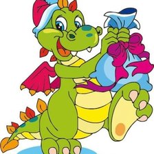 Схема вышивки «Новогодний дракончик»