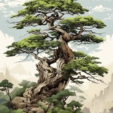 Схема вышивки «старый дуб»