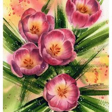 Схема вышивки «цветы»