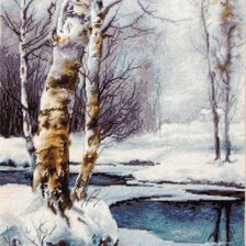 Схема вышивки «зима»