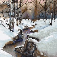 Схема вышивки «зима»