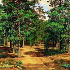 Схема вышивки «Сестрорецкий бор. Иван Шишкин»