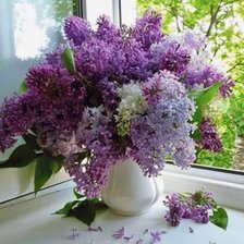 Схема вышивки «сирень»