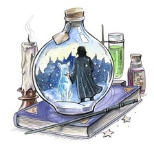 Схема вышивки «Северус Снейп»