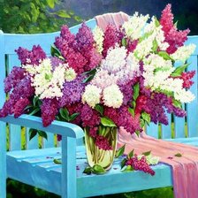 Схема вышивки «сирень»