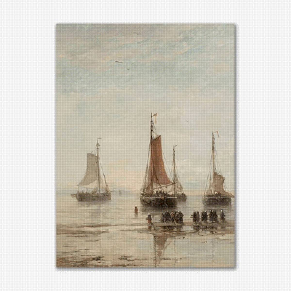 Картина - море, живопись, картина, парусник - предпросмотр