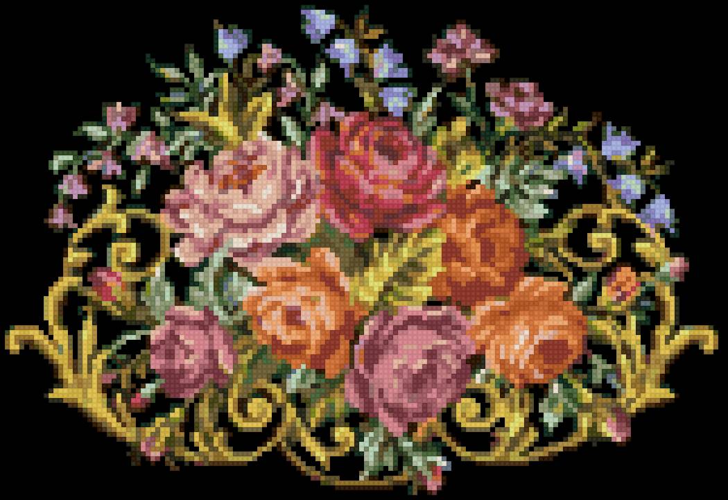 Розы на подушку - цветы - предпросмотр