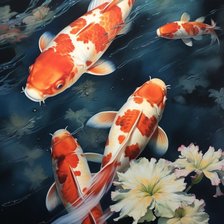 Схема вышивки «Карпы»