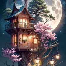 Схема вышивки «сказочный домик»