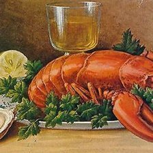 Схема вышивки «натюрморт с омаром»