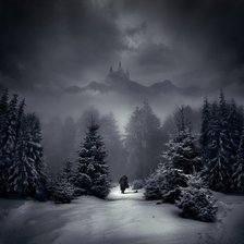 Схема вышивки «Зимняя ночь»