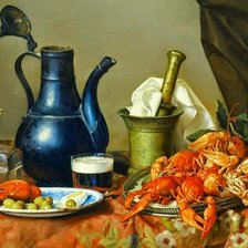 Схема вышивки «натюрморт с раками»