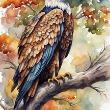 Схема вышивки «Хищная птица»