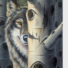 Схема вышивки «Волк»