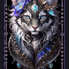 Схема вышивки «Лунный тигр»