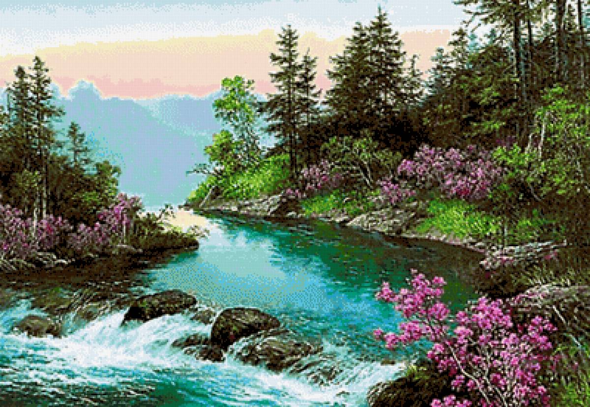 Cascada Krif 2332 - река, пейзаж - предпросмотр