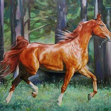 Схема вышивки «Лошадь. Александр Самохвалов»