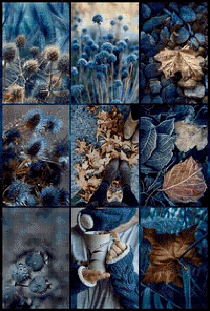 коллаж 2 - голубой синий цвет - предпросмотр