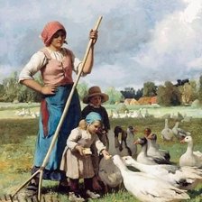 Схема вышивки «Feeding the ducks»