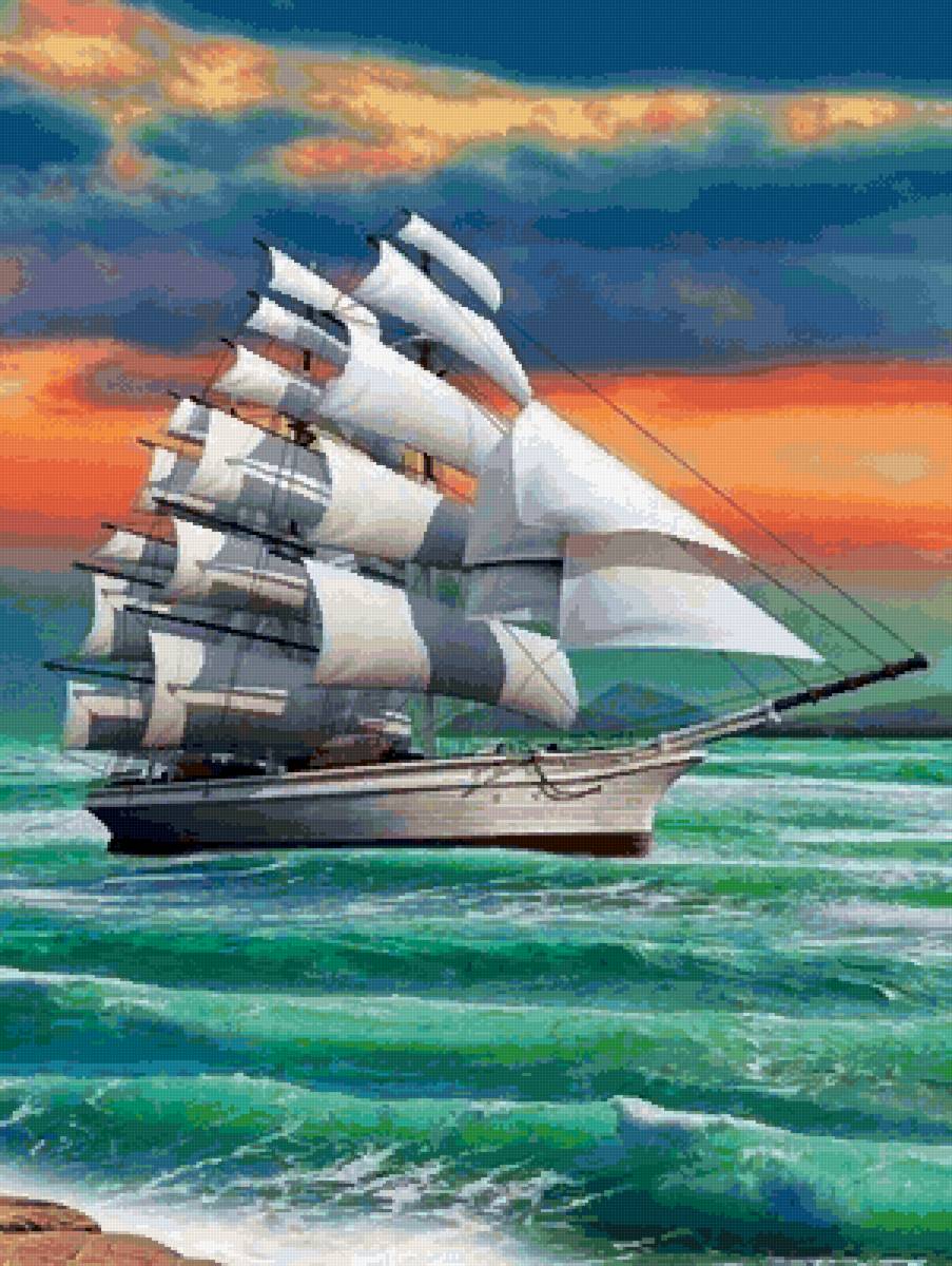 Море, парус - предпросмотр