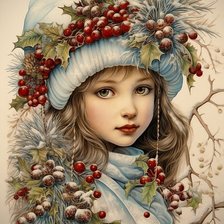 Схема вышивки «снегурочка»