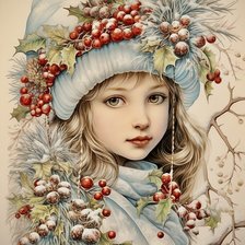 Схема вышивки «снегурочка 2»